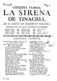 La sirena de Tinacria / de Don Diego de Cordova y Figueroa | Biblioteca Virtual Miguel de Cervantes