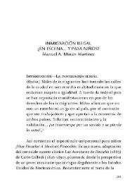 Inmigración ilegal ¿en escena... y para niños? / Manuel A. Morán Martínez | Biblioteca Virtual Miguel de Cervantes