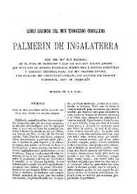 Palmerín de Inglaterra. 2ª parte (1548) / [edición de Adolfo Bonilla San Martín] | Biblioteca Virtual Miguel de Cervantes