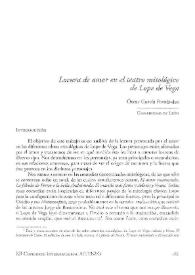 Locura de amor en el teatro mitológico de Lope de Vega / Óscar García Fernández | Biblioteca Virtual Miguel de Cervantes