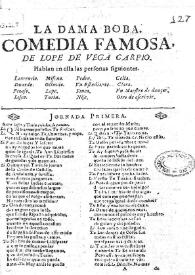 La dama boba / de Lope de Vega Carpio | Biblioteca Virtual Miguel de Cervantes