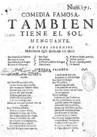 También tiene el sol menguante / de tres ingenios | Biblioteca Virtual Miguel de Cervantes