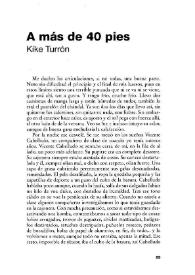 A más de 40 pies / Kike Turrón | Biblioteca Virtual Miguel de Cervantes