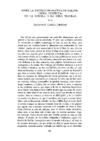 Sobre la técnica dramática de Galdós: "Doña Perfecta". De la novela a la obra teatral / por Luciano E. García Lorenzo | Biblioteca Virtual Miguel de Cervantes