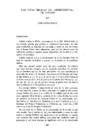Las citas bíblicas en "Misericordia", de Galdós / por José Schraibman | Biblioteca Virtual Miguel de Cervantes