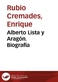 Alberto Lista y Aragón. Biografía | Biblioteca Virtual Miguel de Cervantes