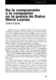 De la comprensión a la compasión en la poesía de Dulce María Loynaz / César López | Biblioteca Virtual Miguel de Cervantes