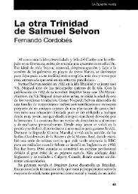 La otra Trinidad de Samuel Selvon / Fernando Cordobés | Biblioteca Virtual Miguel de Cervantes