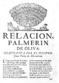 Palmerin de Oliva / compuesta por el doctor Juan Perez de Montalvan [sic] | Biblioteca Virtual Miguel de Cervantes