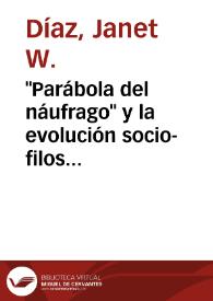 "Parábola del náufrago" y la evolución socio-filosófica de Miguel Delibes / por Janet W. Díaz | Biblioteca Virtual Miguel de Cervantes