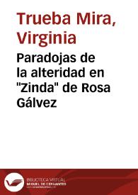 Paradojas de la alteridad en "Zinda" de Rosa Gálvez / Virginia Trueba Mira | Biblioteca Virtual Miguel de Cervantes