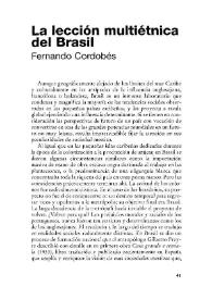 La lección multiétnica del Brasil / Fernando Cordobés | Biblioteca Virtual Miguel de Cervantes