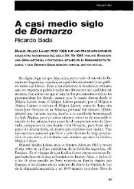 A medio siglo de "Bomarzo" / Ricardo Bada | Biblioteca Virtual Miguel de Cervantes