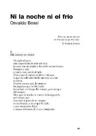 Ni la noche ni el frío / Osvaldo Bossi | Biblioteca Virtual Miguel de Cervantes