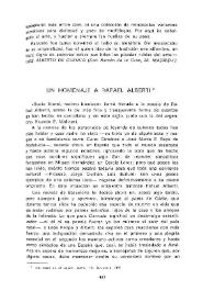 Un homenaje a Rafael Alberti / Luis de Paola | Biblioteca Virtual Miguel de Cervantes