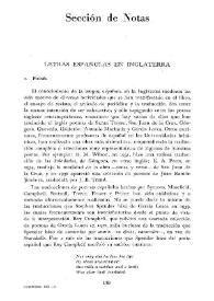 Letras españolas en Inglaterra / Esteban Pujals | Biblioteca Virtual Miguel de Cervantes