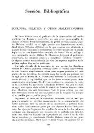 Ecología, política y otros malentendidos / Juan Carlos Curutchet | Biblioteca Virtual Miguel de Cervantes