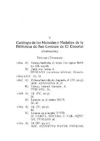 Catálogo de las monedas y medallas de la Biblioteca de San Lorenzo de El Escorial [IV] / Fr. Arturo García de la Fuente, O.S.A. | Biblioteca Virtual Miguel de Cervantes