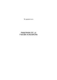 Panorama de la poesía hondureña | Biblioteca Virtual Miguel de Cervantes