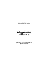 La inconformidad del hombre / Alfonso Guillén Zelaya; selección de textos y presentación de Pompeyo del Valle | Biblioteca Virtual Miguel de Cervantes