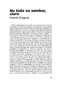 No todo es sambar : = Nem tudo é sambar, é claro / Vicente Araguas | Biblioteca Virtual Miguel de Cervantes