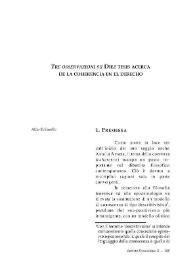 Tre Osservazioni su "Diez tesis acerca de la coherencia en el derecho" / Aldo Schiavello | Biblioteca Virtual Miguel de Cervantes