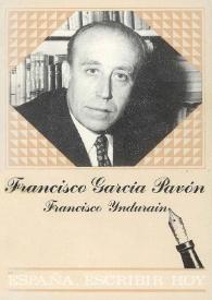 Francisco García Pavón / Francisco Ynduráin | Biblioteca Virtual Miguel de Cervantes