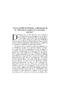 "Así se escribe la Historia", publicación de la "Biblioteca popular de cuestiones actuales" / Agustín Millares Carlo | Biblioteca Virtual Miguel de Cervantes