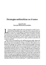 Estrategias emblemáticas en el teatro / Eugenia Revueltas | Biblioteca Virtual Miguel de Cervantes