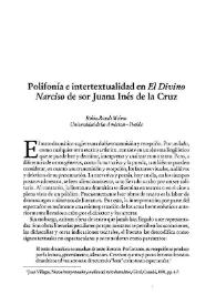 Polifonía e intertextualidad en "El Divino Narciso" de sor Juana Inés de la Cruz / Robin Rice de Molina | Biblioteca Virtual Miguel de Cervantes