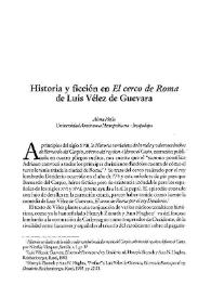 Historia y ficción en "El cerco de Roma" de Luis Vélez de Guevara / Alma Mejía | Biblioteca Virtual Miguel de Cervantes