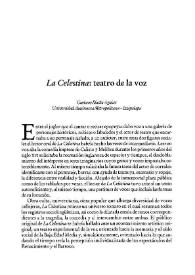 "La Celestina": teatro de la voz / Gustavo Illades Aguiar | Biblioteca Virtual Miguel de Cervantes