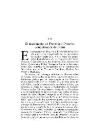 El testamento de Francisco Pizarro, conquistador del Perú / Raúl Porras Barrenechea | Biblioteca Virtual Miguel de Cervantes