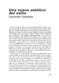 Una nueva estética del exilio / Fernando Cordobés | Biblioteca Virtual Miguel de Cervantes