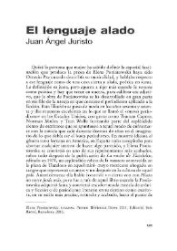 El lenguaje alado / Juan Ángel Juristo | Biblioteca Virtual Miguel de Cervantes