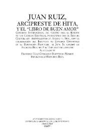 Juan Ruiz, Arcipreste de Hita, y el "Libro de Buen Amor". Portada y preliminares / Francisco Rico | Biblioteca Virtual Miguel de Cervantes