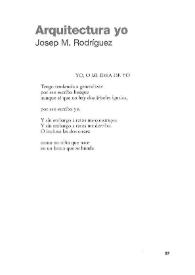 Arquitectura yo / Josep M. Rodríguez | Biblioteca Virtual Miguel de Cervantes