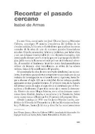 Recontar el pasado cercano / Isabel de Armas | Biblioteca Virtual Miguel de Cervantes