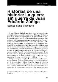 Historias de una historia : La guerra sin guerra de Juan Eduardo Zúñiga / Santos Sanz Villanueva | Biblioteca Virtual Miguel de Cervantes