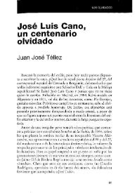 José Luis Cano, un centenario olvidado / Juan José Téllez | Biblioteca Virtual Miguel de Cervantes