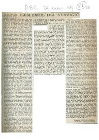 Hablemos del servicio / Joaquín Calvo-Sotelo | Biblioteca Virtual Miguel de Cervantes