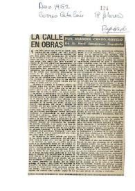 La calle en obras / Por Joaquín Calvo-Sotelo | Biblioteca Virtual Miguel de Cervantes