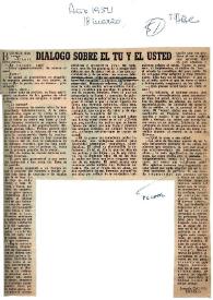 Diálogo sobre el tú y el usted / Joaquín Calvo-Sotelo | Biblioteca Virtual Miguel de Cervantes