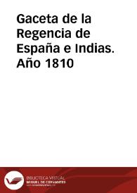 Gaceta de la Regencia de España e Indias. Año 1810 | Biblioteca Virtual Miguel de Cervantes