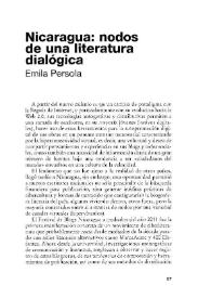 Nicaragua: nodos de una literatura dialógica / Emilia Persola | Biblioteca Virtual Miguel de Cervantes