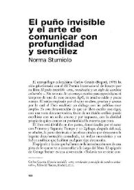 El puño invisible y el arte de comunicar con profundidad y sencillez / Norma Sturniolo | Biblioteca Virtual Miguel de Cervantes