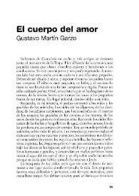 El cuerpo del amor / Gustavo Martín Garzo | Biblioteca Virtual Miguel de Cervantes