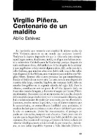 Virgilio Piñera. Centenario de un maldito / Abilio Estévez | Biblioteca Virtual Miguel de Cervantes
