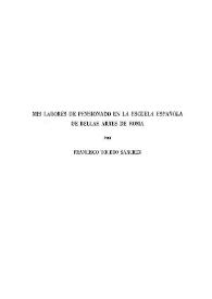 Mis labores de pensionado en la Escuela Española de Bellas Artes de Roma / por Francisco Toledo Sánchez | Biblioteca Virtual Miguel de Cervantes