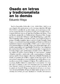 Osado en letras y tradicionalista en lo demás / Eduardo Moga | Biblioteca Virtual Miguel de Cervantes